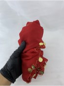 Resim Leyli Kına Düğün Ve Kına Geceleri Için 5'li Kumaş Halay Mendili Kırmızı 25x25 