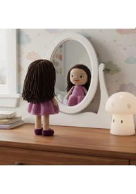 Resim El Yapımı Kız Bebek Amigurumi Oyuncak Tığ İşi Oyun Arkadaşı Çok Renkli 