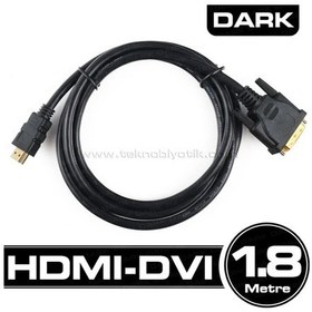 Resim Dark Dvi - Hdmi Çeviricili 1.8M Uzunluğunda Görüntü Kablosu Dk-C 