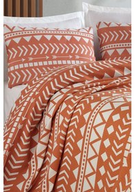 Resim Baskılı Pike Takımı Çift Kişilik Artec Turuncu Turuncu 