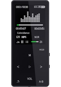 Resim Springsun Mahdi/m320 Bt Mp3 Taşınabilir Müzik Video Oynatıcısı Mini Müzik Çalar 1.8 İnç Ekran Hoparl 