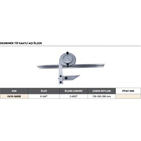 Resim Fett 0-360° Pld Ekonomik Tip Saatli Gönye 