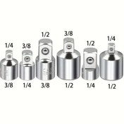 Resim 6 adet Soket Dönüştürücü Ratchet Anahtarı Dönüştürücü 1/2 Büyük Dönüş 3/8 Orta Dönüş 1/4 Küçük Dönüş CR-V Krom Vanadyum Çelik 