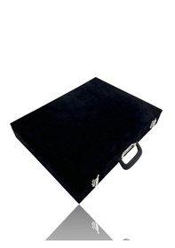 Resim Richbox Bond 30'lu Saat Çantası Alcantara Siyah Camsız 