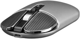 Resim Everest SM-620 2in1 Bluetooth+2,4Ghz Şarjlı Metalik Süper Sessiz Mobil-TV-PC Destekli Kablosuz Mouse (GRİ) 