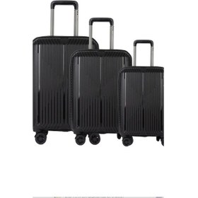 Resim Tgn Pp Kırılmaz Valiz Seti Siyah 