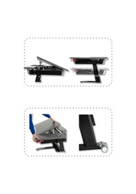 Resim Sirius Basic Yükseklik Ve Eğim Ayarlı, Çekmeceli Bilgisayar Ve Oyuncu Masası, Ofis Ve Çalışma Masası Gri 