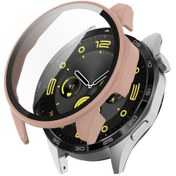 Resim Huawei İçin Gt4 46mm +temsilli Cam Entegre Akıllı Saat Kapak 