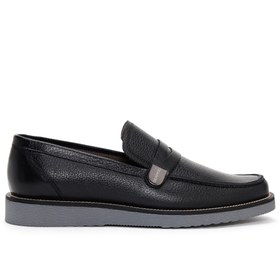 Resim Erkek Siyah Deri Casual Loafer Derimod