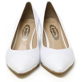 Resim Topuklu/ Stiletto Kadın Rc-4007 Deriden Beyaz Beyaz 