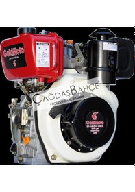 Resim Goldmoto Gm178Fe-G7 Dizel Motor 7 Hp Marşlı Krank Mili Konik Kama 