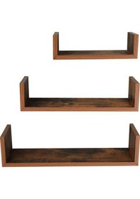 Resim Umutpark Umutpark Umuthomedesing Ahşap Üçlü Duvar Raf. 