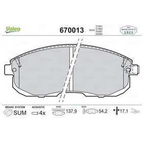 Resim Nissan Micra K12 On Fren Balatasi 1.4 2003-2006 Valeo 670013 
