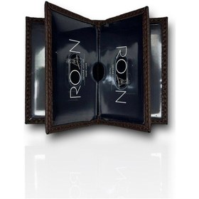 Resim Compact Vegan Şeffaf Kimlik Ve Kredi Kartı Cüzdanı - Türkiye Üretimi Kahverengi 