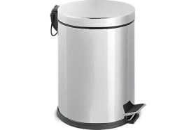 Resim Misda Store Paslanmaz Çelik Pedallı Metal Çöp Kovası 20 Lt Lüx Çöp Kovası Banyo 