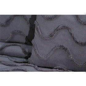 Resim Ekol Sarmaşık Model 3 Parça Antrasit Rengi Yatak Örtüsü Seti Antrasit 