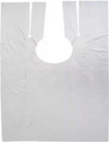 Resim Tek Kullanımlık Berber Kuaför Kesim Önlüğü 50 Adet (Bantlı) 