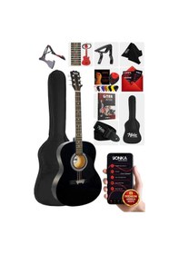 Resim Midex Rg-550bk Pack Kaliteli Kesik Kasa Siyah 40 İnç Akustik Gitar Seti 4/4 Yetişkin 