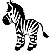 Resim Zebra Sticker Duvar Oyun Çocuk 