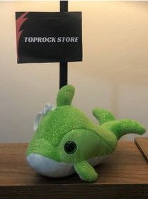 Resim Sevimli Yunus Balığı Peluş Oyuncak Hediyelik Oyuncak Anahtarlık Uyku Arkadaşı 12 Cm Yeşil 
