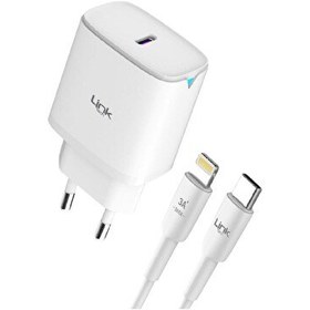 Resim Linktech LSC-C313 Safe Type-C Lightning Kablolu 30W Hızlı Şarj Aleti 