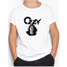 Resim Ozzy Osbounre Head Beyaz Çocuk Tişört Beyaz 