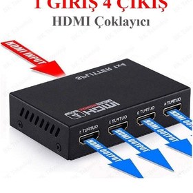 Resim Hdmı Çoklayıcı 1 Giriş 4 Çıkışlı 1080P 3D Hdmı Splitter 