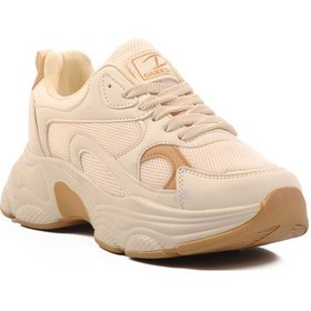 Resim Aspor Bej Taba Fileli Kadın Spor Ayakkabı Sneaker Çok Renkli 