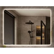 Resim 60x70 Cm Beyaz Ledli Banyo Aynası Tuvalet Aynası 
