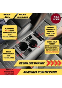 Resim Citroen Berlingo-peugeot Rifter-proace City-fiat Doblo-opel Combo Uyumlu Orta Konsol Bardaklık 001 