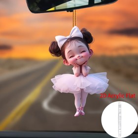 Resim 2D Düz, Pembe Bale Dansçısı Asma Dekor - Şık Balerin Araba Aynası Süsü, Sırt Çantası ve Ev Dekoru için Akrilik Kolye, Bal Temalı Hediye (Sevgililer Günü, Noel, Düğünler İçin) - Pil Gerekmez, Hafif Bale Aksesuarları, 2D Düz, Noel İçin En İyi Seçim 