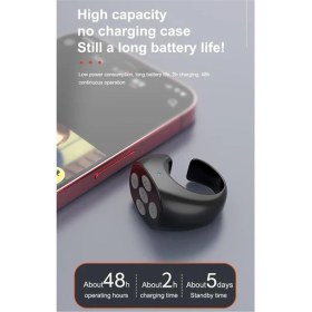 Resim Gorgeous Kablosuz Bluetooth Uzaktan Kumanda Düğmesi Zamanlayıcı Kamera Çubuğu Deklanşör Telefon Sayfası Döndürme Kumandası Siyah 