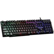 Resim Rush RK112 Usb Kablolu Mekanik Hisli 3 Renk Işıklı Gaming Q Klavye 