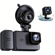 Resim Maiyame 1080p Araba Dvr Dash Kamera Ön Ve İç Ve Arka Kamera 3 Lensli Sürüş Kaydedici 2 İnç Ekr Sürüş Kaydedici 