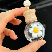 Resim Doldurulabilir Araba Hava Ferahlatıcısı - Esansiyel Yağlar için Çiçekli Cam Şişe, Boş Parfüm Difüzörü, Dekoratif Otomobil Aksesuarı (Koku Dahil Değil), Araba Parfümü 