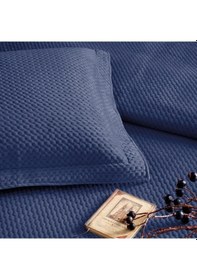 Resim Linens Glace Lacivert Çift Kişilik Yatak Örtüsü-Lacivert 