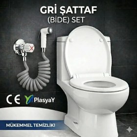 Resim Plasyay Yerli Spiral Taharetmatik Seti Tekne Yat Otel ve Karavanlar Için Gri 
