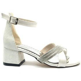 Resim İremsu 2727 Kız Çocuk Abiye Taşlı Topuklu Ayakkabı Sedef 