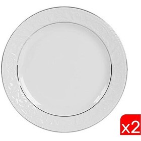 Resim Porland Hazan Platin Yaldız Düz Tabak 25cm 2 Li 04por031150 