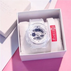 Resim Hanyang Şeffaf Beyaz Spor Yuvarlak Izle Aydınlık Kadran Rahat Bilek Saatleri Kız Için Kauçuk Kayış Moda Saat Su Geçirmez Bilek Izle Çiftler Için (Yurt Dışından) 