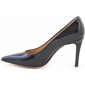 Resim Rouge Deri Stiletto Kadın Topuklu Ayakkabı 4924-02V8 Siyah Rugan Siyah 
