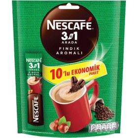 Resim Nescafe 3'ü 1 Arada Fındık Aromalı Kahve 10'lu 