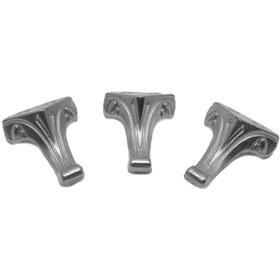 Resim Getshopmini Epoksi Tepsi & Tesbih Kutusu Metal Ayak Gümüş 4 Adet 