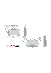 Resim Yamaha Trıcıty 300 Ön Sağ Fren Balata Rms 