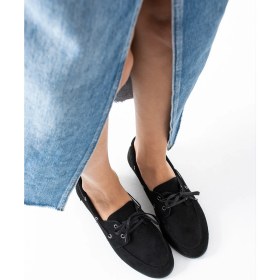Resim Duxal Shoes Juno Kadın Süet Bağcıklı Mokasen Ayakkabı Casual Babet 