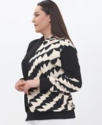 Resim Piano Luce Kadın Büyük Beden Kapşonlu Sweatshirt Siyah Plwm23swt03 Siyah 