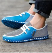 Resim Mavi Büyük Boy 39-47 Moda Erkek Deri Spor Ayakkabı Erkekler Için Rahat Spor Ayakkabı Eğlence Moda Ayakkabı Mavi 