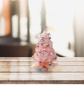 Resim Lijinxu Masaüstü Mini Yılbaşı Ağacı Ofis İç Mekan Ev 60cm-pembe 