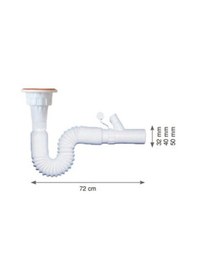 Resim Rekorlu Koruklu Lavabo Sifonu Tahliyeli 