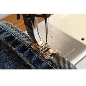Resim Janome Ev Tipi Dikiş Makinası Metal Zik Zak Ayak Tabanı 7mm 